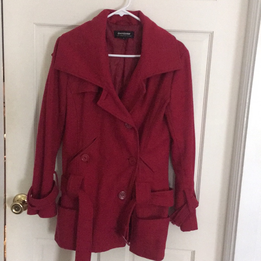Fully lined wool pea coat